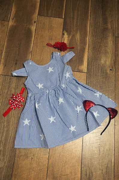 Hook & Taylor Kids-Blue Star Dress