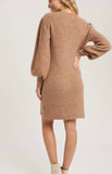 Puff Sleeve Sweater Dress