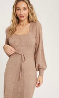 Square Neck Sweater Dress