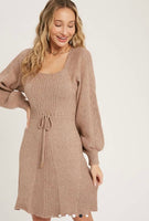 Square Neck Sweater Dress
