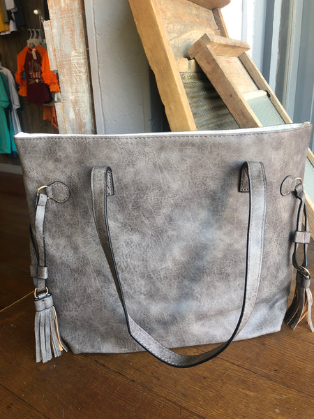 Taupe Double Strap Bag