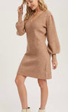 Puff Sleeve Sweater Dress