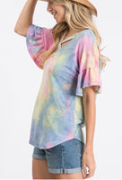 Tie Dye CrissCross Top